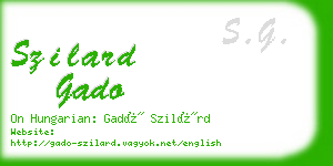 szilard gado business card